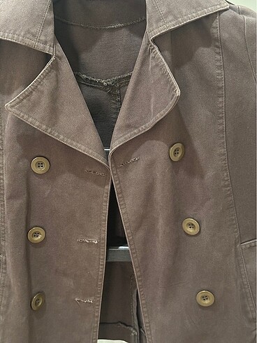 Carlos Miele Kahverengi trençkot 36 beden s carlo poli trenchcoat