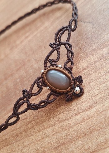 Beden kahverengi Renk Çikolata Aytaşı Choker & Tiara