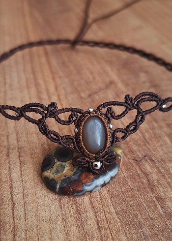 Çikolata Aytaşı Choker & Tiara