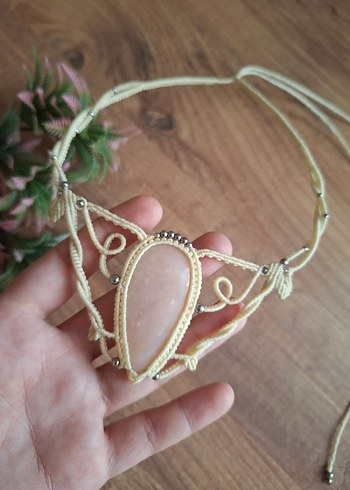 Diğer Pembe Opal Romantik Kolye