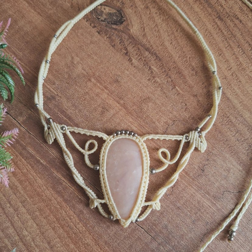 Pembe Opal Romantik Kolye - Görsel 3