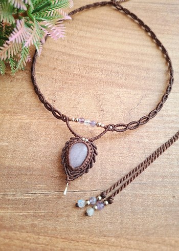 Diğer Kunzit Taşı Bohem Choker