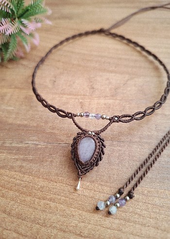 Beden Kunzit Taşı Bohem Choker