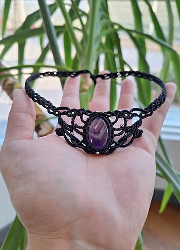 Beden çeşitli Renk Ametist Choker ????