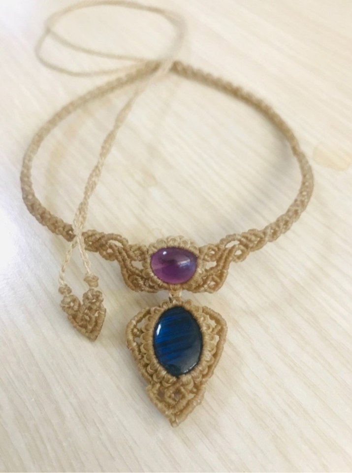 Ametist & Labradorit Choker  - Görsel 4