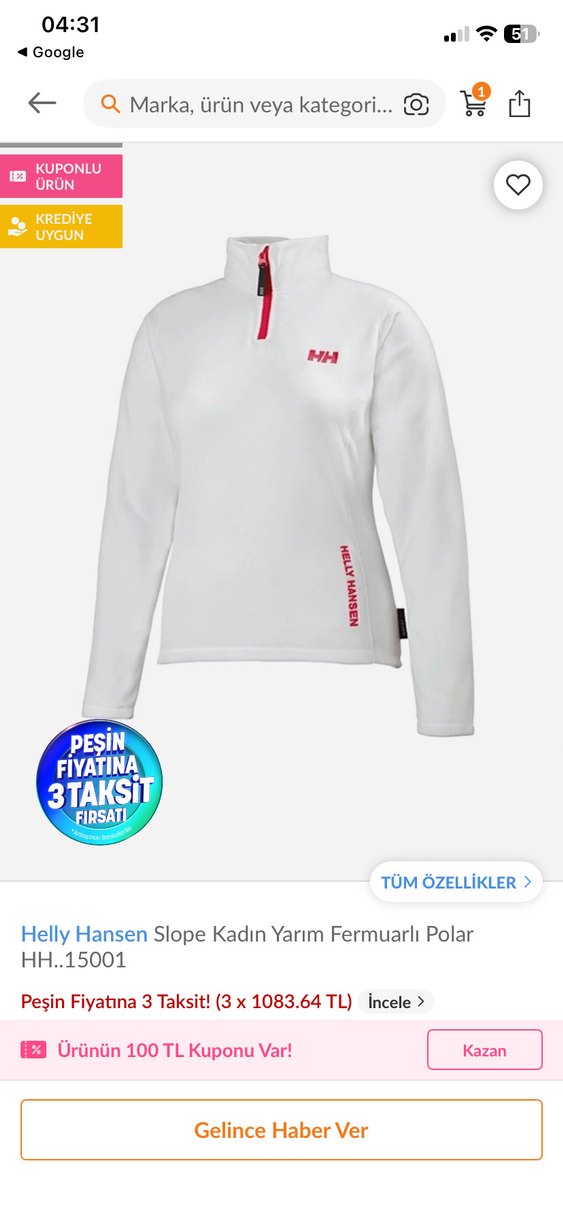 Helly hansen slope polar sweatshirt - Görsel 5