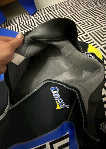 Erkek Mavi Fermuarlı Uzun Kollu wetsuit - Görsel 4