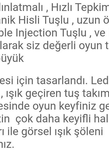 Renkli LED Işıklı Mekanik Klavye - Görsel 6