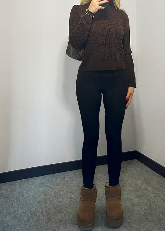 Ralph Lauren Kahverengi Kazak - Görsel 3