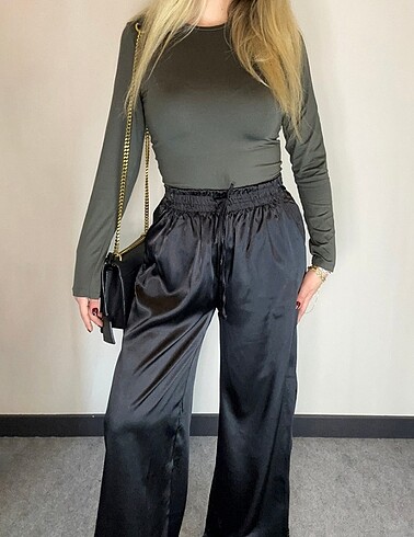 Zara Saten Siyah Pantolon