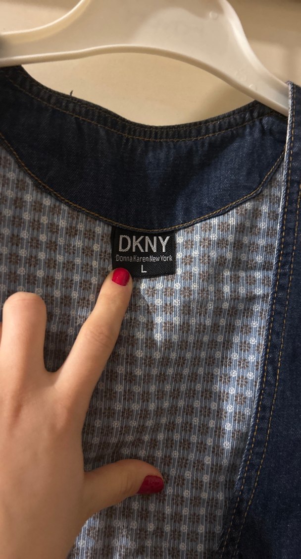 Düğmeli Lacivert Denim Kadın Yelek - Görsel 3