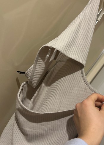 Bej vücudu saran midi elbise - Görsel 3