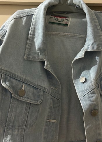 Mavi denim ceket yelek - Görsel 3
