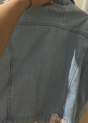 Mavi denim ceket yelek - Görsel 4