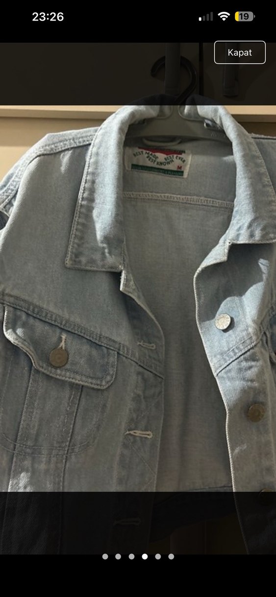 Mavi denim ceket yelek - Görsel 3