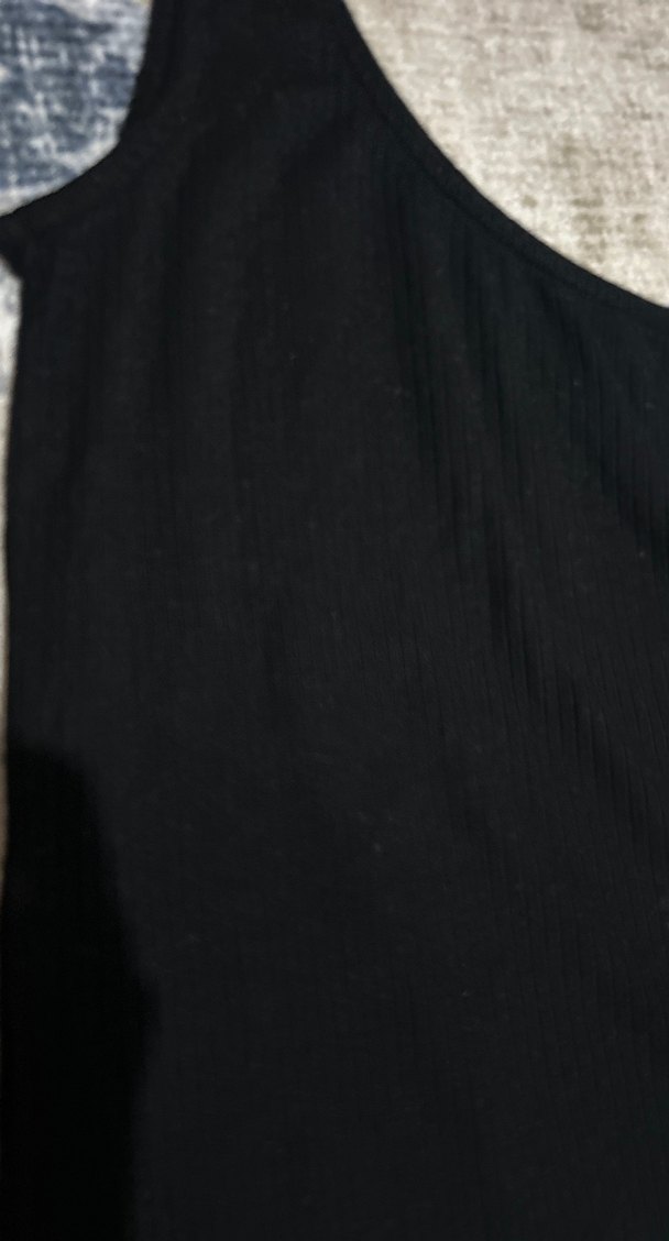 Kadın Siyah Tek Omuz Crop Top - Görsel 3