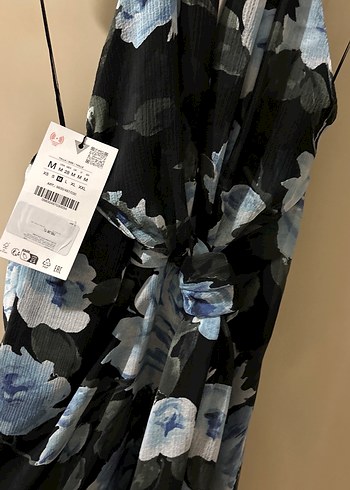Zara stok biten çiçekli elbise - Görsel 6