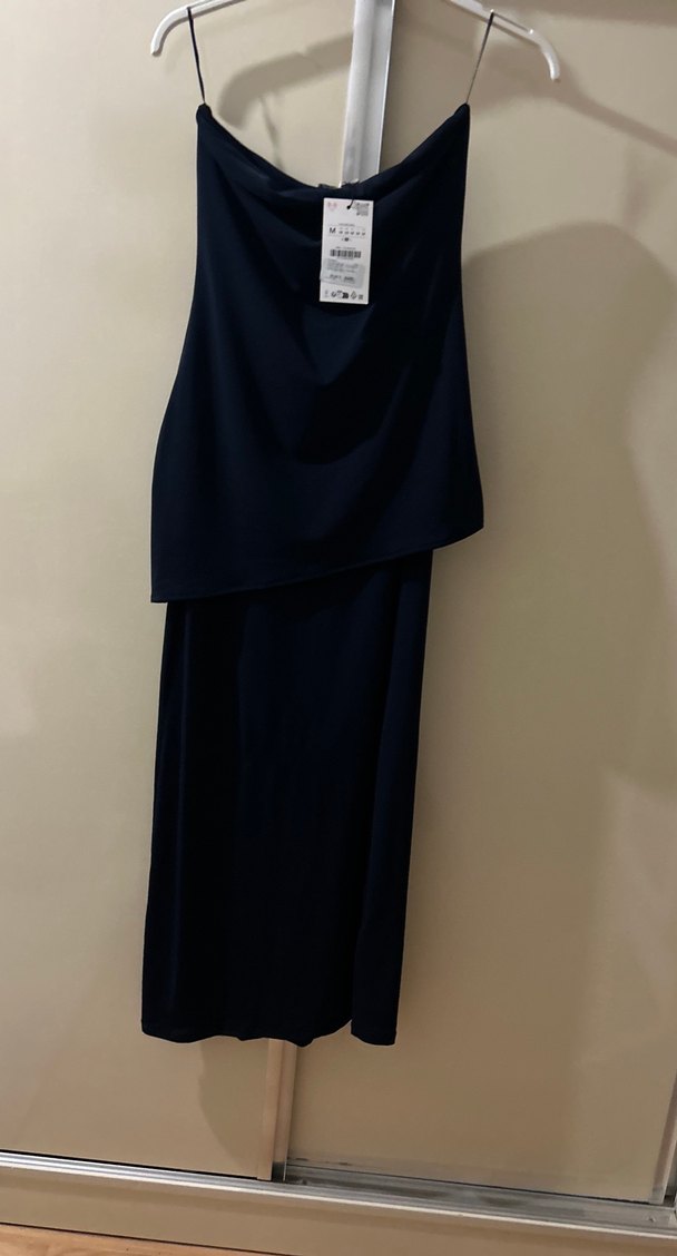 Zara straplez elbise - Görsel 2