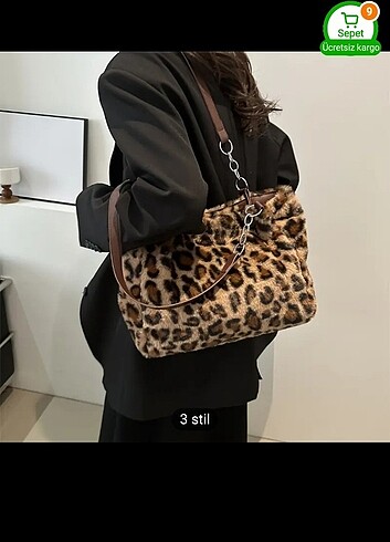 Diğer Leopar tüylü çanta