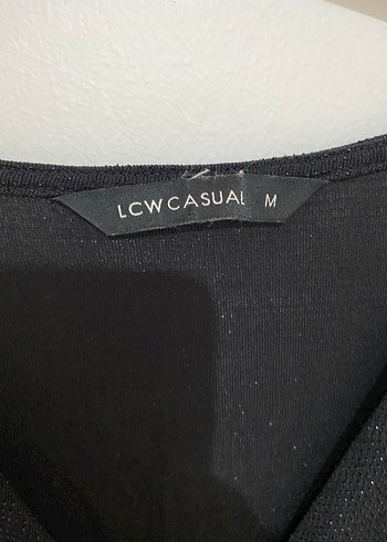 Siyah V Yaka Simli Mini Elbise - Görsel 3