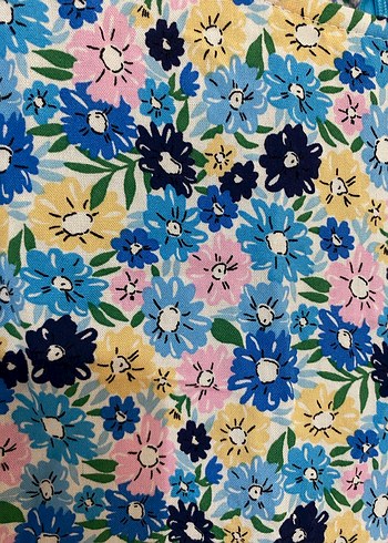 Çiçek Desenli Renkli Mini Elbise - Görsel 3