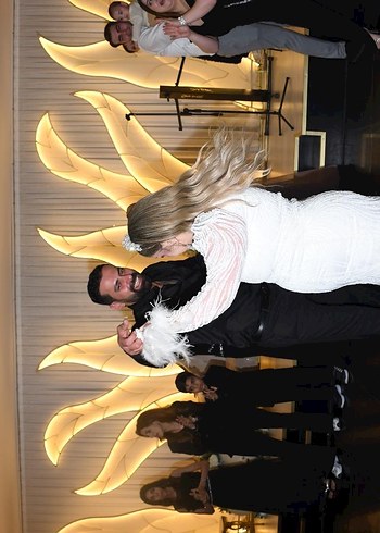 Kolları Otrişli İşlemeli Abiye Elbise - Görsel 13