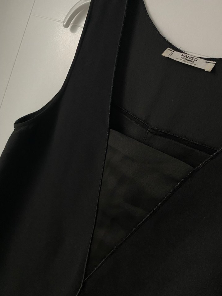 Mango V Yakalı Kolsuz Mini Elbise - Görsel 5