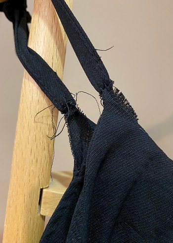 Siyah Uzun Askılı Salaş tulum - Görsel 3