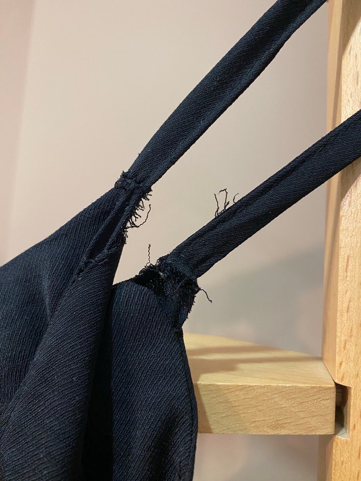 Siyah Uzun Askılı Salaş tulum - Görsel 5