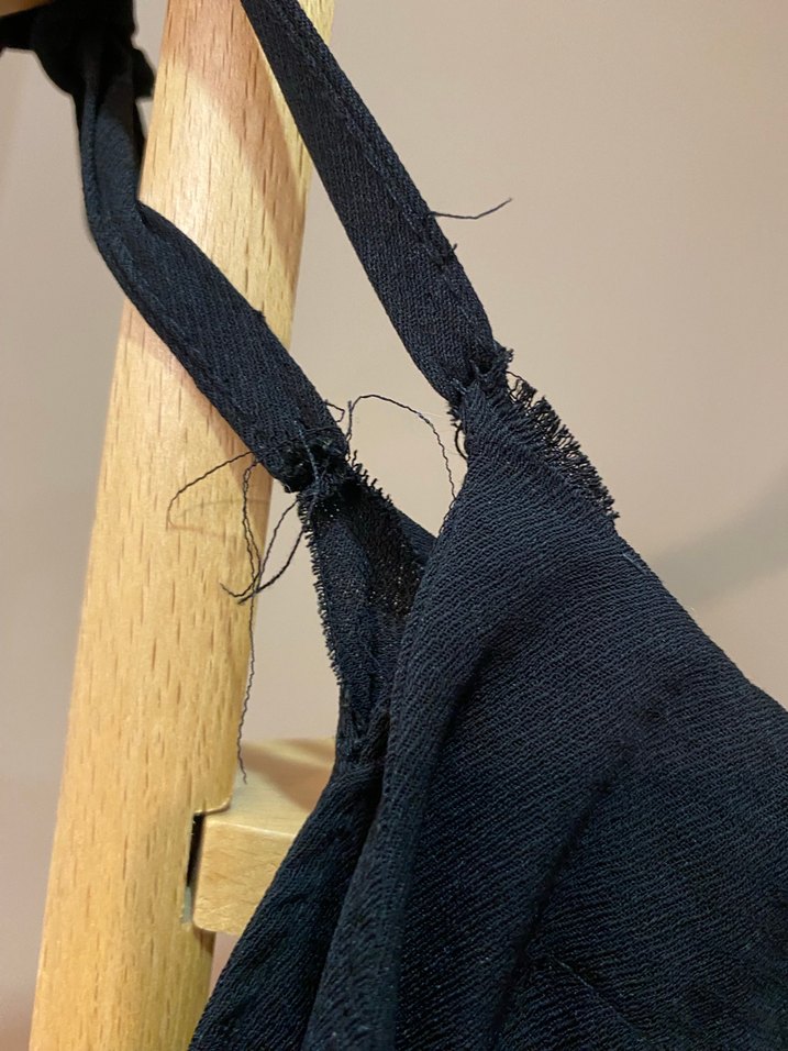 Siyah Uzun Askılı Salaş tulum - Görsel 3