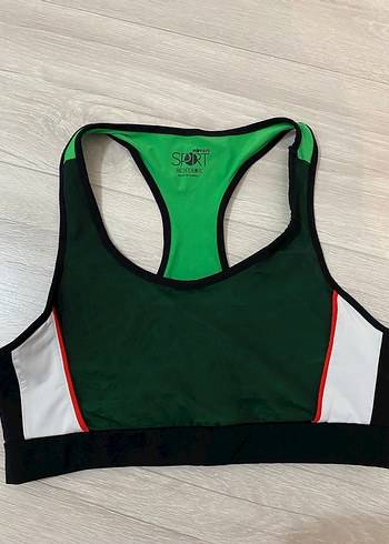 Koton Siyah ve Yeşil Mini Spor Sütyeni - Görsel 2