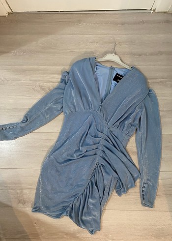 SAGAZA MİNİ DRAPELİ ELBİSE - Görsel 11