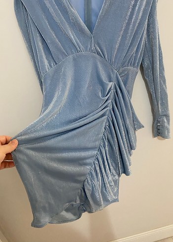 SAGAZA MİNİ DRAPELİ ELBİSE - Görsel 4