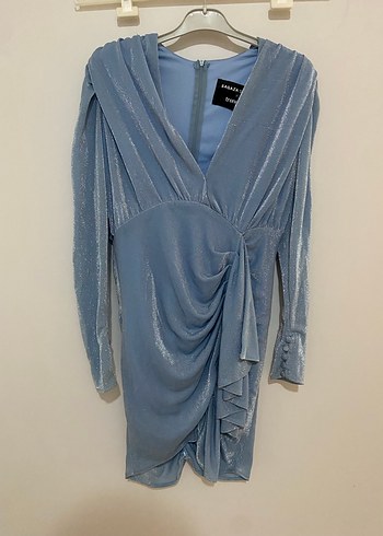 SAGAZA MİNİ DRAPELİ ELBİSE - Görsel 2