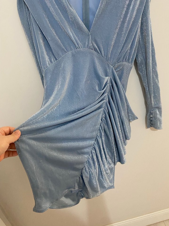 SAGAZA MİNİ DRAPELİ ELBİSE - Görsel 4