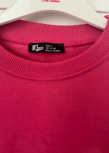 s Beden Pembe Crop Sweatshirt