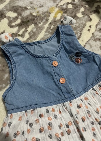 Diğer Kız Bebek Kot Üstü Düğmeli Elbise