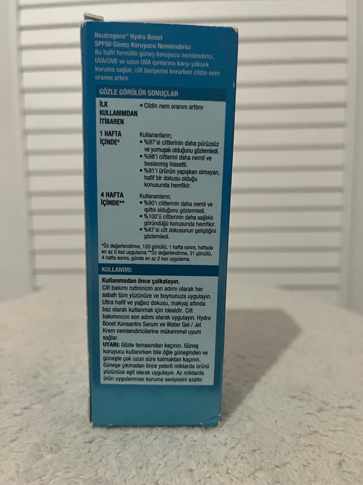 Neutrogena Hydro Boost SPF50 Güneş Koruyucu Nemlendirici - Görsel 4