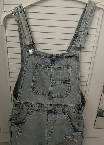 Stradivarius Kadın Denim Şort Tulum - Görsel 3