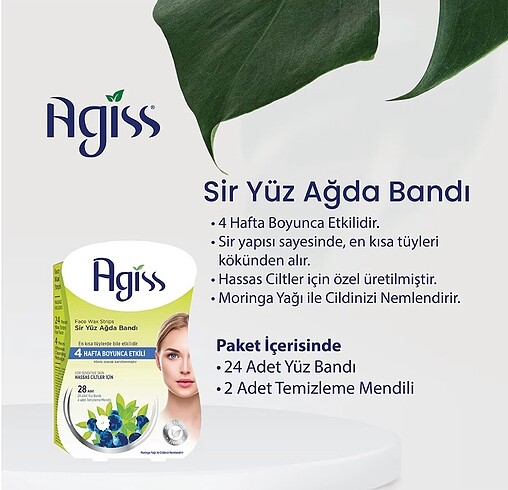 Beden Renk Agiss Sir Yüz Ağda Bantı 28 Adet