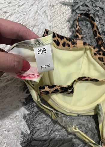 Diğer Sarı Leopar Detaylı Bikini Üstü