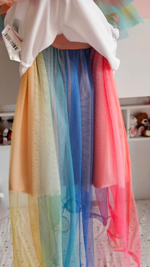 Kız Çocuk Çok Renkli  Elbise - Görsel 4