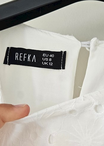 Beyaz Uzun fisto Elbise - Görsel 7