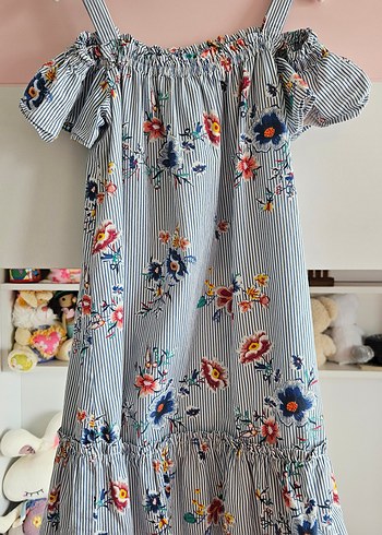 Çiçek Desenli Bohem çocuk Elbise - Görsel 2