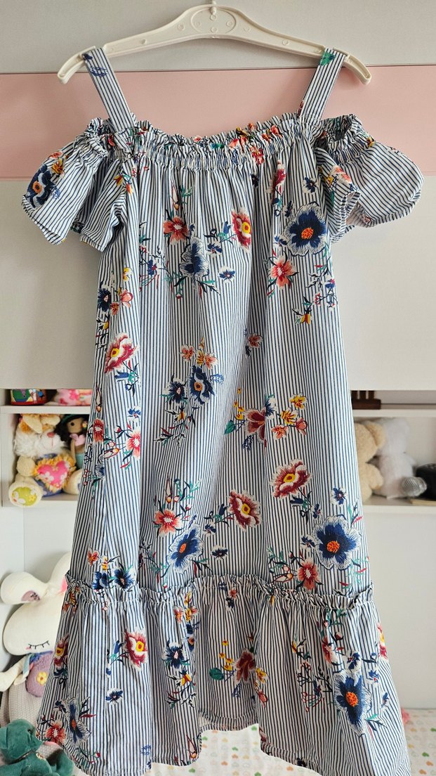 Çiçek Desenli Bohem çocuk Elbise - Görsel 2