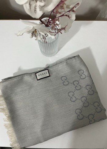 Gucci desen yün pamuk şal