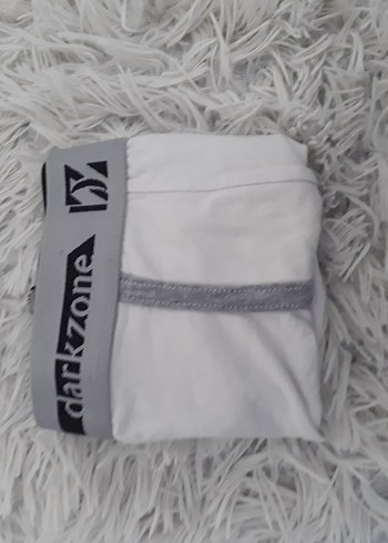 Gri Kenarlı Beyaz Erkek boxer - Görsel 2