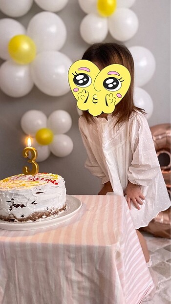 24-36 Ay Beden beyaz Renk kız çocuk elbise