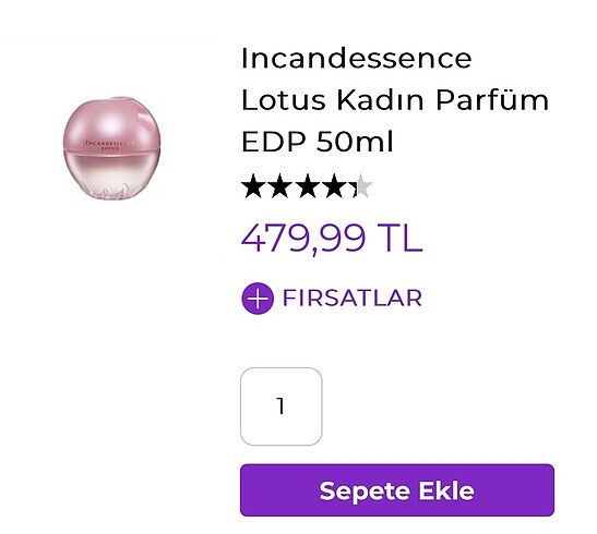  Beden Renk Avon Incandessence Lotus Parfüm