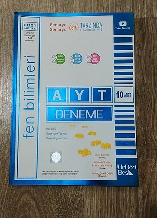 Üçdörtbeş ayt fen bilimleri denemesi